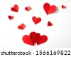 valentines hearts white background