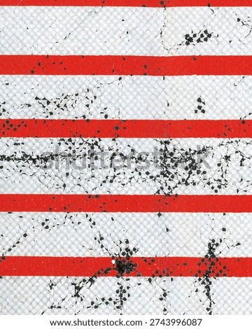 red parallel lines on old and scratched synthetic material  background, useful for your design-works
