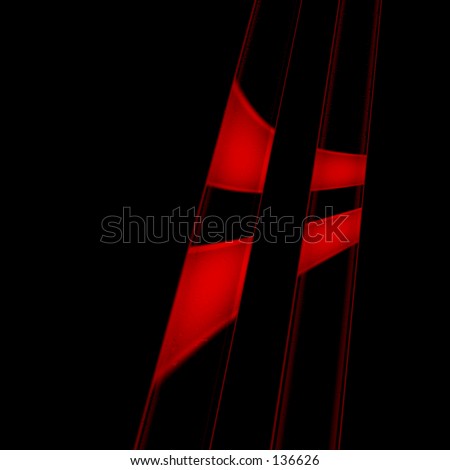 Red pattern on black