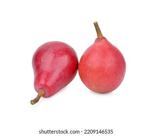 Red Pear Isolated On White Background