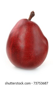 The Red Pear Isolated On White Background