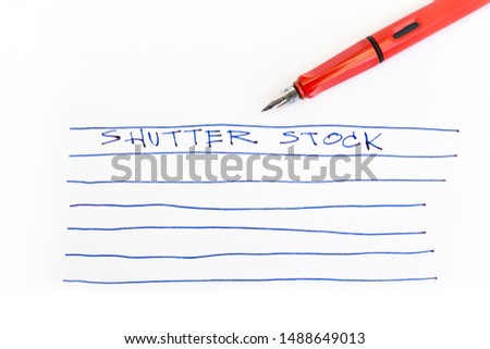 red  pen on white paper for background