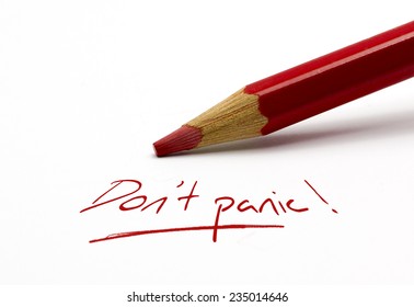 Red pencil - Don't panic