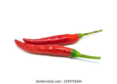 Red Pepper On A White Background.Chili Helps Lose Weight.Pepper Helps To Eat Delicious.Chili Helps The Nose Open. Breathe Easier