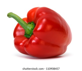 Red Pepper Over White Background