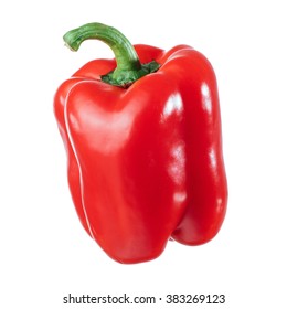 Red Pepper Over White Background