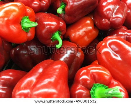 Red pepper. Red pepper pattern. Red pepper background. Red pepper harvest. 