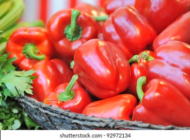 Red peppers in the basket - Powered by Shutterstock