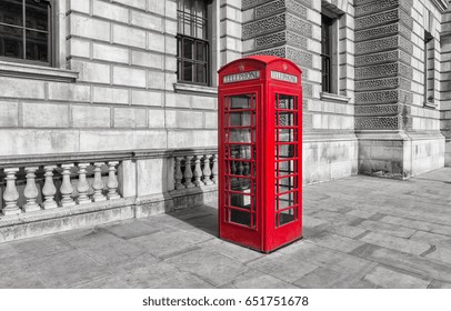 Red Phone Box In London, United Kingdom