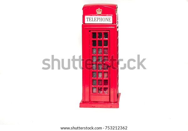 Red Phone Cabinet Isolated On Wwhite Stock Photo Edit Now 753212362