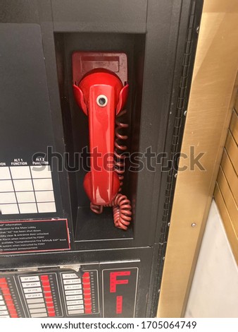 A red phone at a fire command station