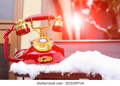 Red Phone On The Snow