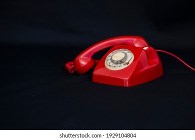 Red Phone In Retro Style