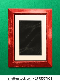 Red Photo Wall  Frame Mockup