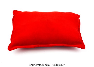 Red Pillow Isolated