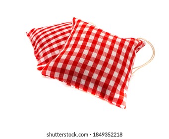 Red Pillow Isolated On White Background