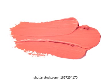 Red pink creamy texture isolated on white background