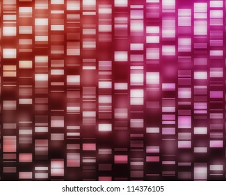 Red And Pink DNA Strands On Black Background