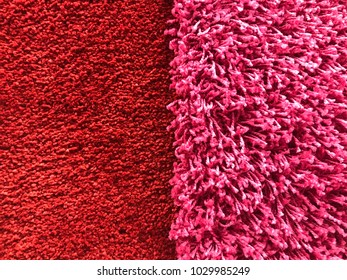 Red And Pink Mohair Rug Texture Background