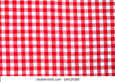 red plaid fabric as background - Shutterstock ID 164135300