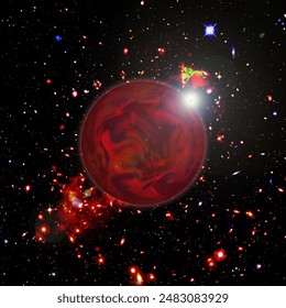 Red planet. The elements of this image furnished by NASA.