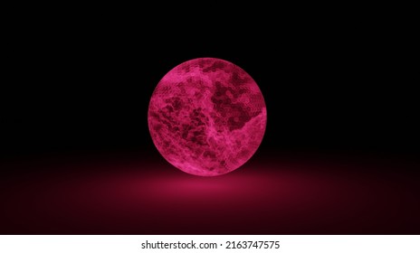 Red Plasma Orb object background design like red moon. Sci-fi themed object background design. Abstract Futuristic Orb Plasma object background design.