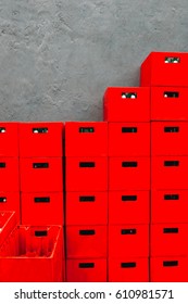 Red Plastic Beer Boxes