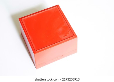 Red Plastic Box For Watch Case