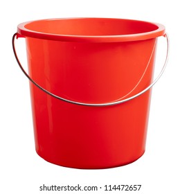 Red Plastic Bucket