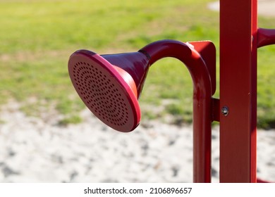 Red Playground Metal Speaker Phone 