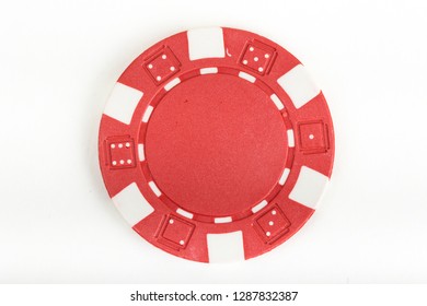 Red Playing Poker Chip Isolated On Stock Photo 1287832387 | Shutterstock