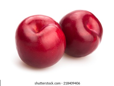 Red Plums Isolated