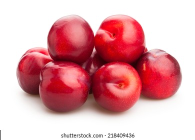 Red Plums Isolated