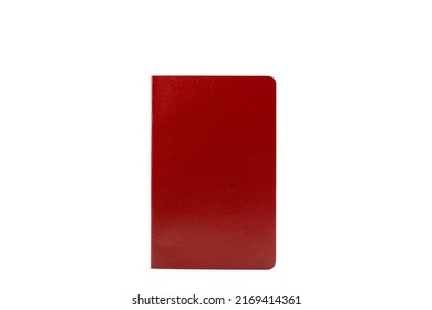 Red Pocket Notebook Isolated On White Background