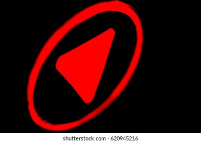 Red points and signs in the elevator