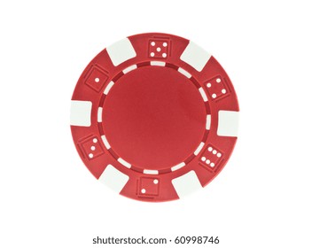 Single Red Casino Chip Isolated On Stock Vector (Royalty Free) 162449681