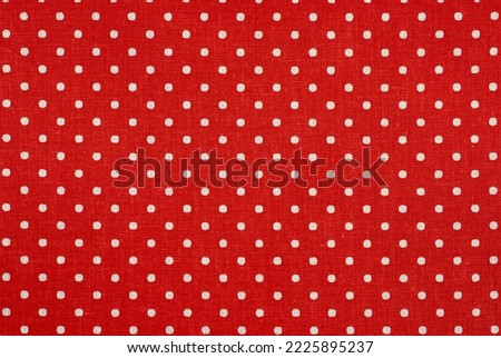 Red polka dot. Red background white dots. Textile