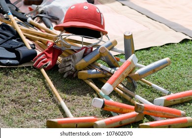 Red Polo Hat And Mallet