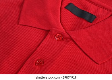 Red Polo Shirt Close Up