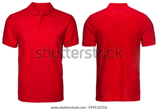 Red Polo Shirt Clothes On Isolated Stock Photo (Edit Now) 599532356