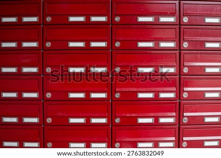 red post box in the city