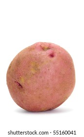 A Red Potato Isolated On A White Background