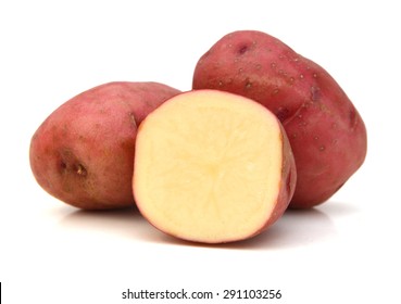 Red Potatoes On White