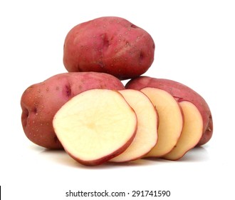 Red Potatoes On White