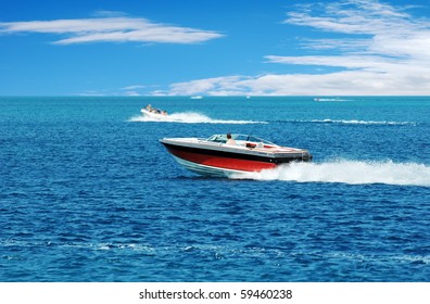 Red Power Boat