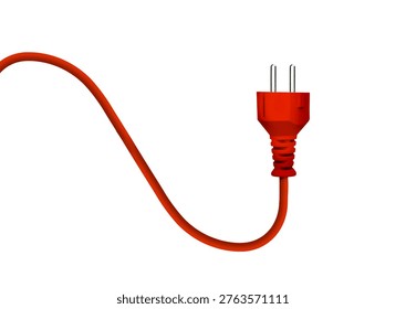 Red power cable and red socket