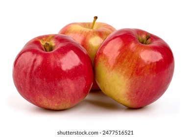 Red prince apples, isolated on white background