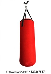 Red Punching Bag Isolated