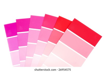 red and purple color paint chips