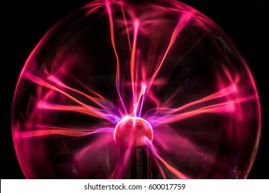 Red and Purple Plasma Ball 8